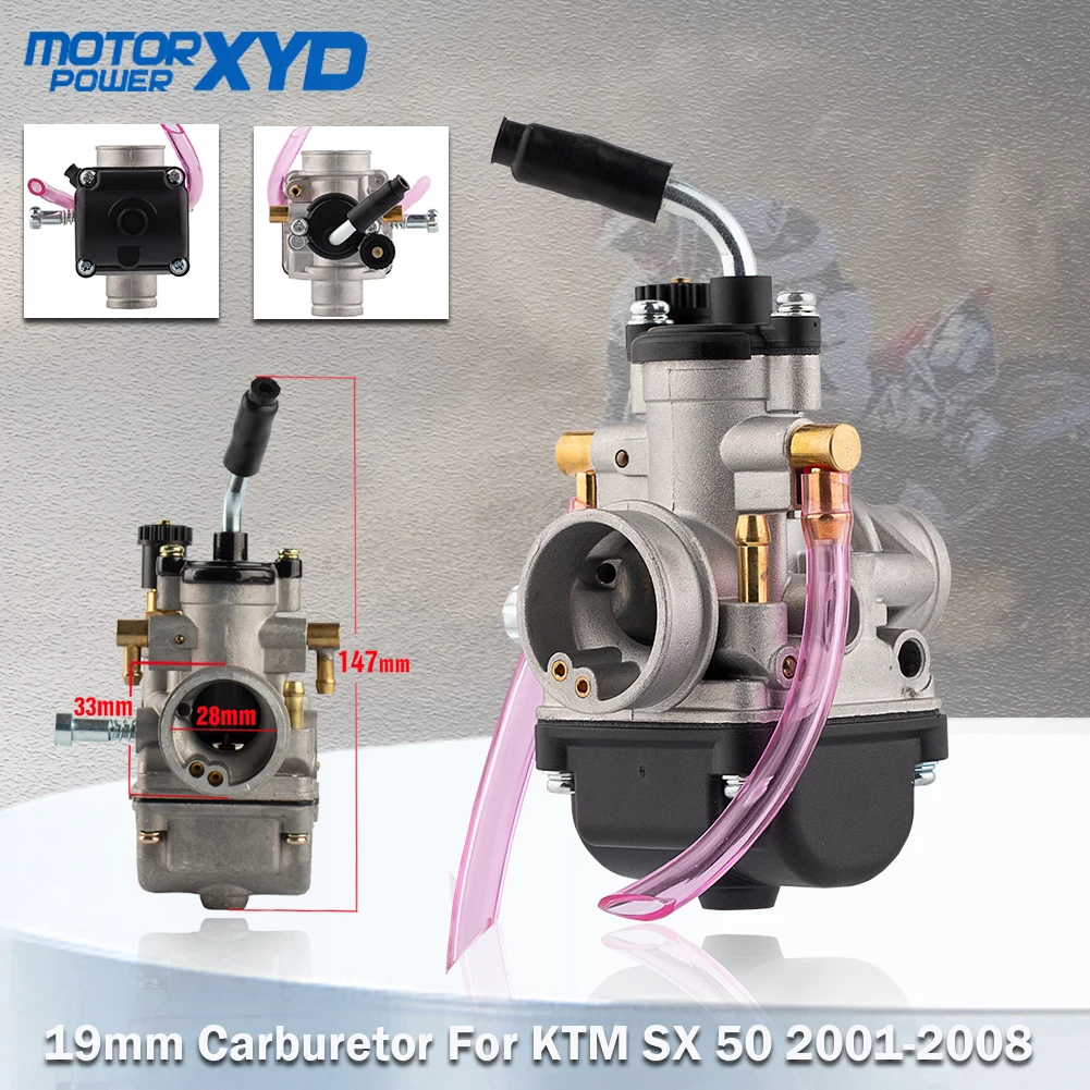 Motorcycle 19mm Carburetor With Carb carburetter For KTM SX50 50cc SX 50 50SX Junior Dirt Pit Bike Carb Parts 2001-2008 