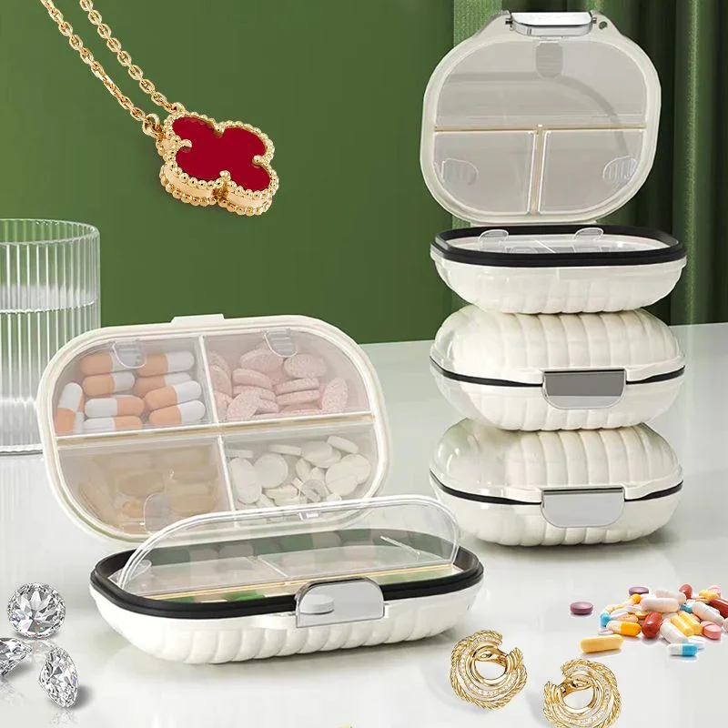 Mini Portable Pill Box Travel for Seven Days Multi Grid Split Package Pills Tablets Sealed Storage Box pill organizer weekly