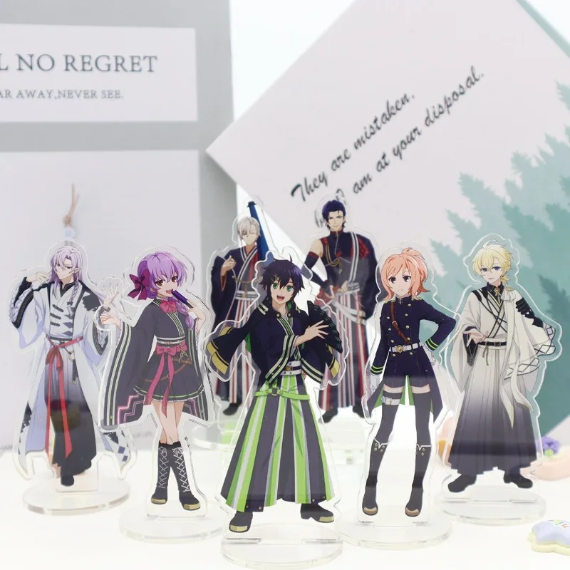 Seraph of The End Plate Desk Decor Yuichiro Hyakuya Standing Shinoa Hiiragi Collection Ornament Ferid Bathory Acrylic Doll Model