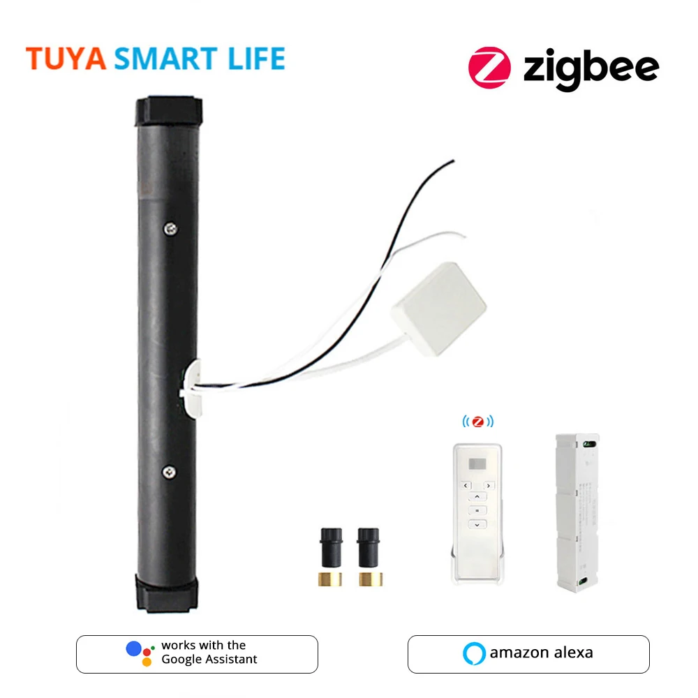 Tuya Zigbee Blind Engine Motor for Aluminum Roman Blind Honeycomb Curtains Alexa Google Home SmartThing Smart Life APP Control