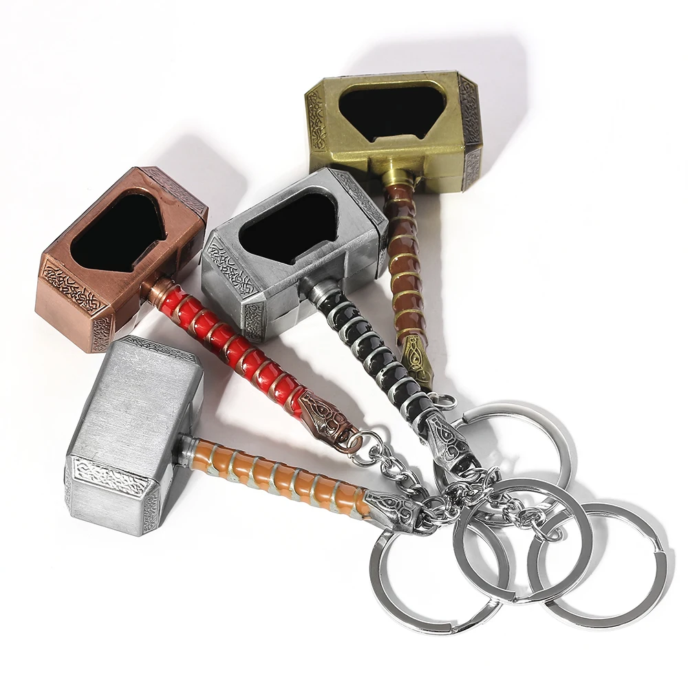 Avengers Thor Hammer Metall-Schlüsselanhänger Kreativer Modischer Flaschenöffner Auto-Schlüsselanhänger Accessoire Geschenk für Männer und Frauen – Detail 12