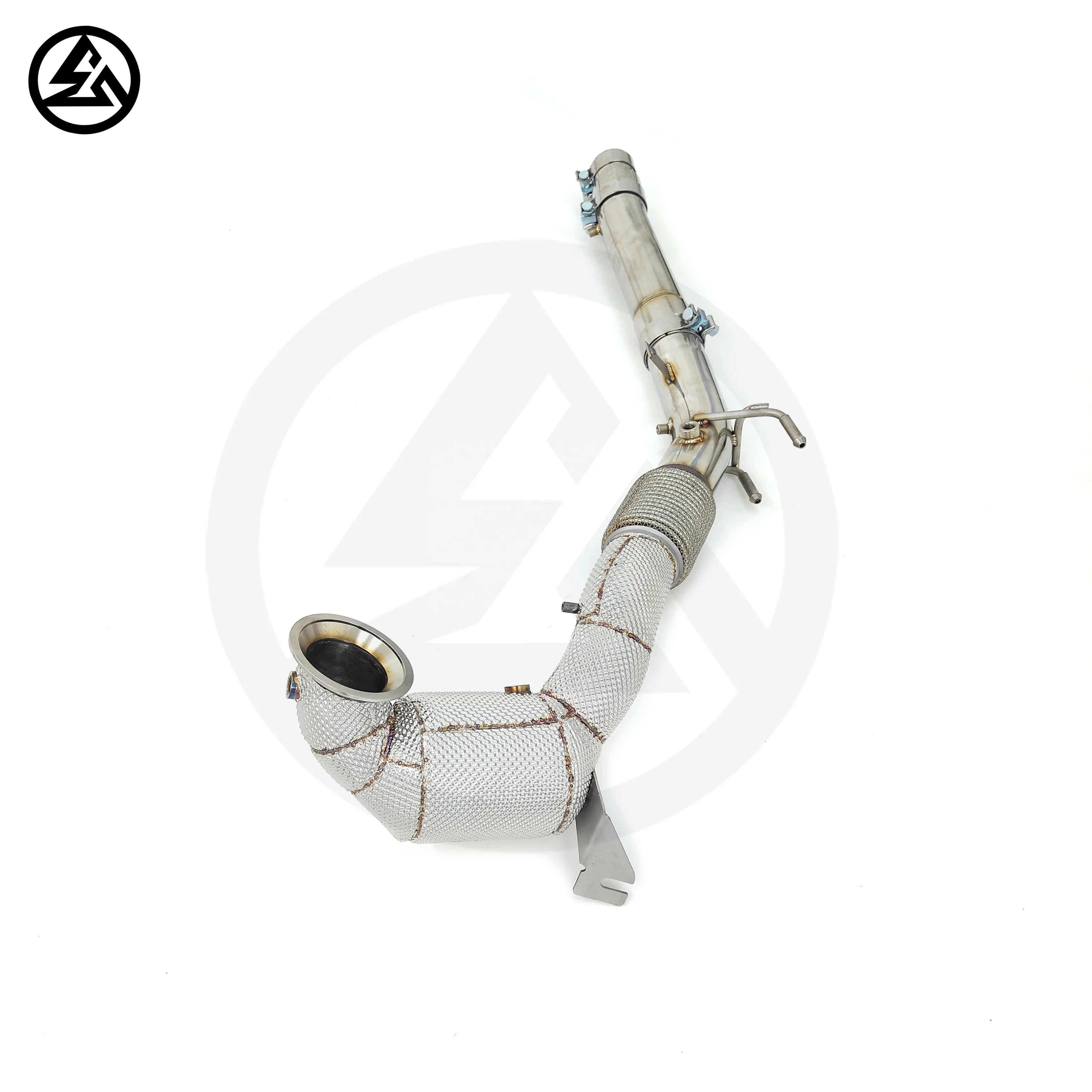 رأس الأنبوب السفلي الحفاز لشركة فولكس فاجن/فولكس واجن جولف 8 GTI 2.0T 2020-2023 SS304 ملحقات أنابيب العادم ضبط أطقم #3