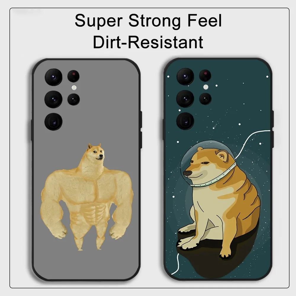 Cheems Shiba Inu Doge Meme Phone Case Samsung S series s20 s21 s22 s23 s24 FE Plus Ultra TPU Soft to Skin-friendly case