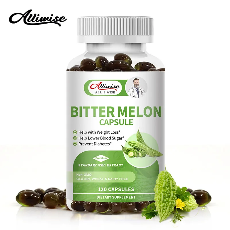 Alliwise Bitter Melon Potent Complex Extract management for Heart Blood Sugar and Cholesterol Health