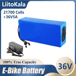 LiitoKala 21700 battery 36V 30Ah 25Ah 20Ah 15Ah 40Ah 50Ah 45Ah battery pack high power battery 42V Ebike electric bicycle 42V 5A