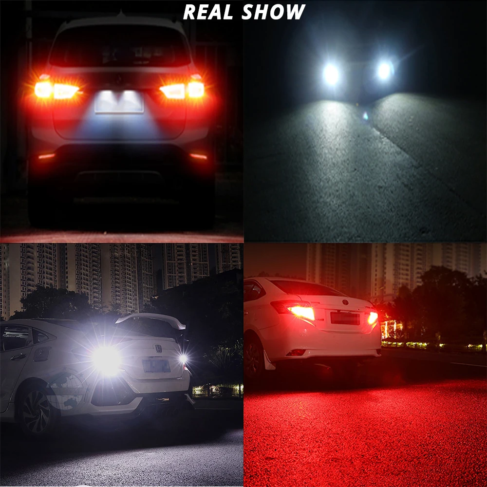 1X Drl Fog Lamp Signal Parking Light 1157 3LED 5630 Auto Concave Lens Car Brake Reverse Steering Taillight Flash Multiple Colors