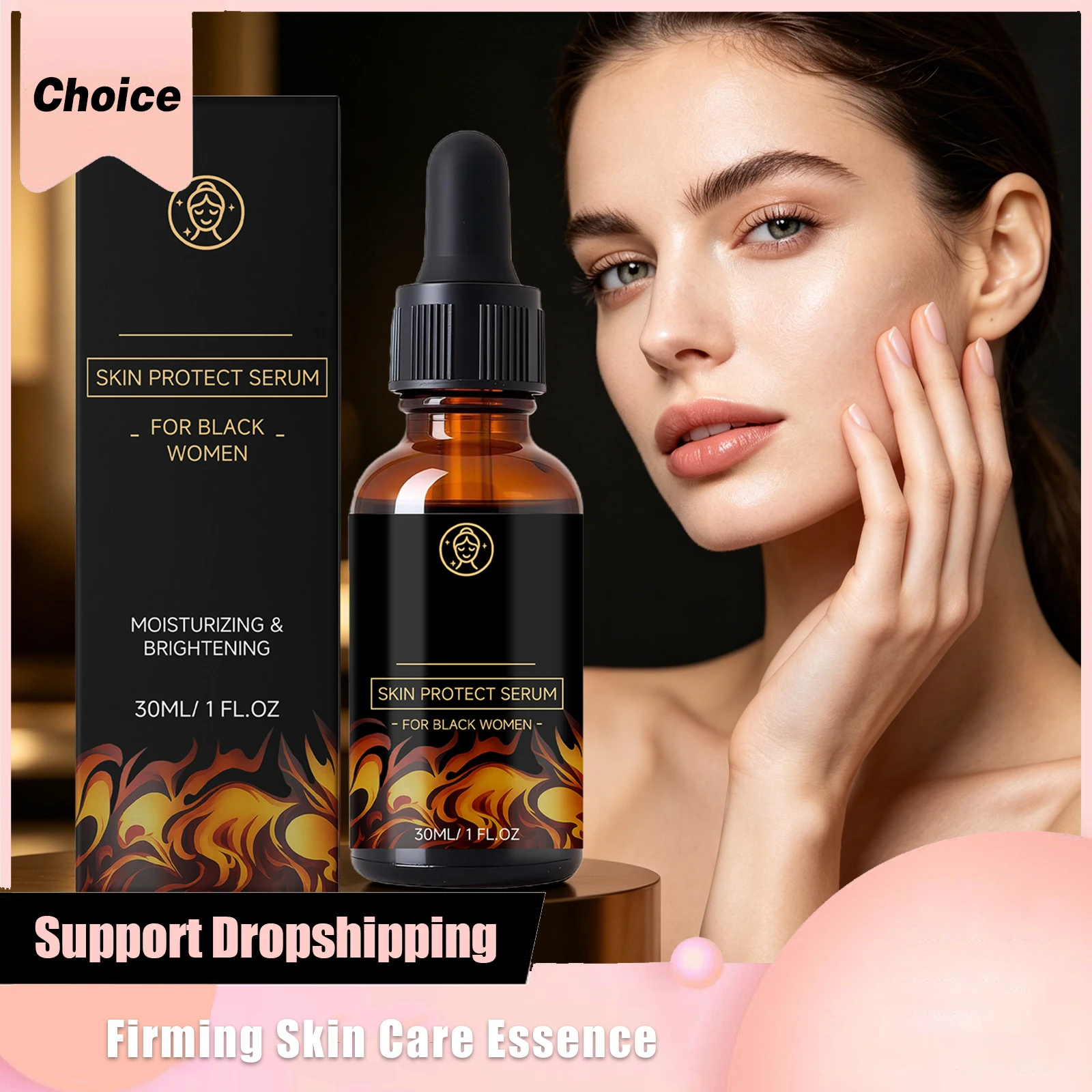 Sérum Facial de Ácido Hialurônico Firmador e Hidratante, Remove Rugas, Aumenta a Elasticidade, Alivia a Secura, Ilumina o Rosto, Cuidados com a Pele