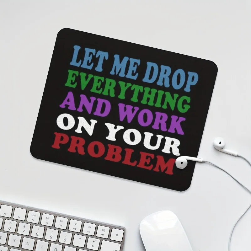

Маленький квадратный коврик для мыши с юмористическими цитатами, противоскользящая резиновая основа, портативные коврики для офисного стола, аксессуары для ноутбуков и ПК