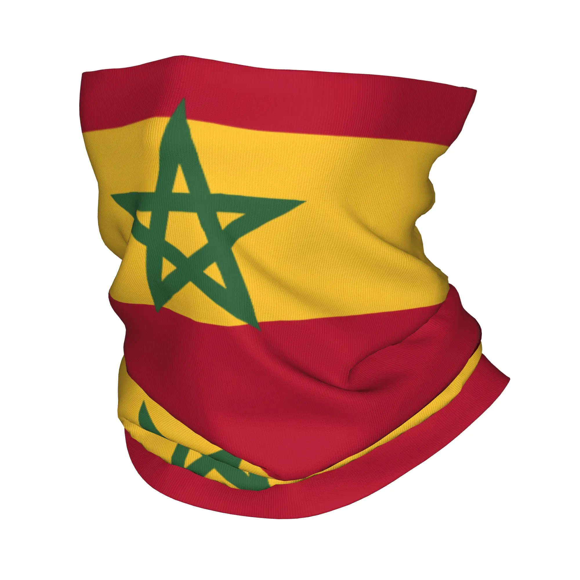 Custom Royal Morocco Hot Classic Bandana Neck Gaiter for Ski Camping Men Women Wrap Scarf Star  Headband Warmer