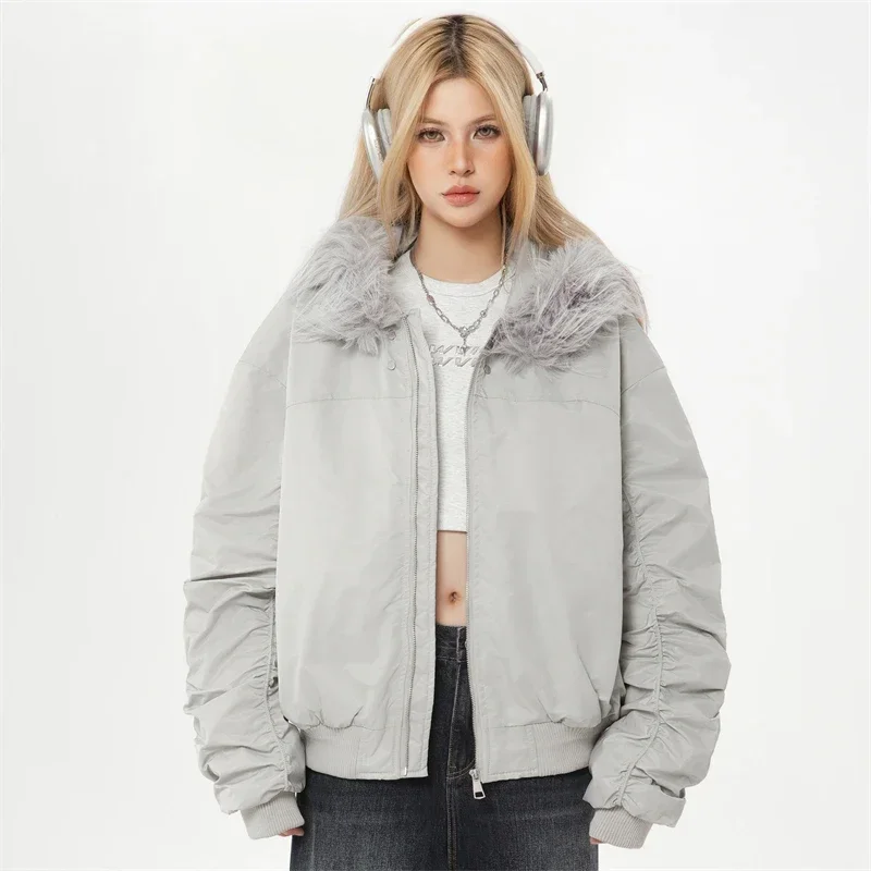 Women's Winter Down Jacket with Hood Female Winter 2024 Lightweight Padded Women Short Down Padding Jacket with Fur for Women