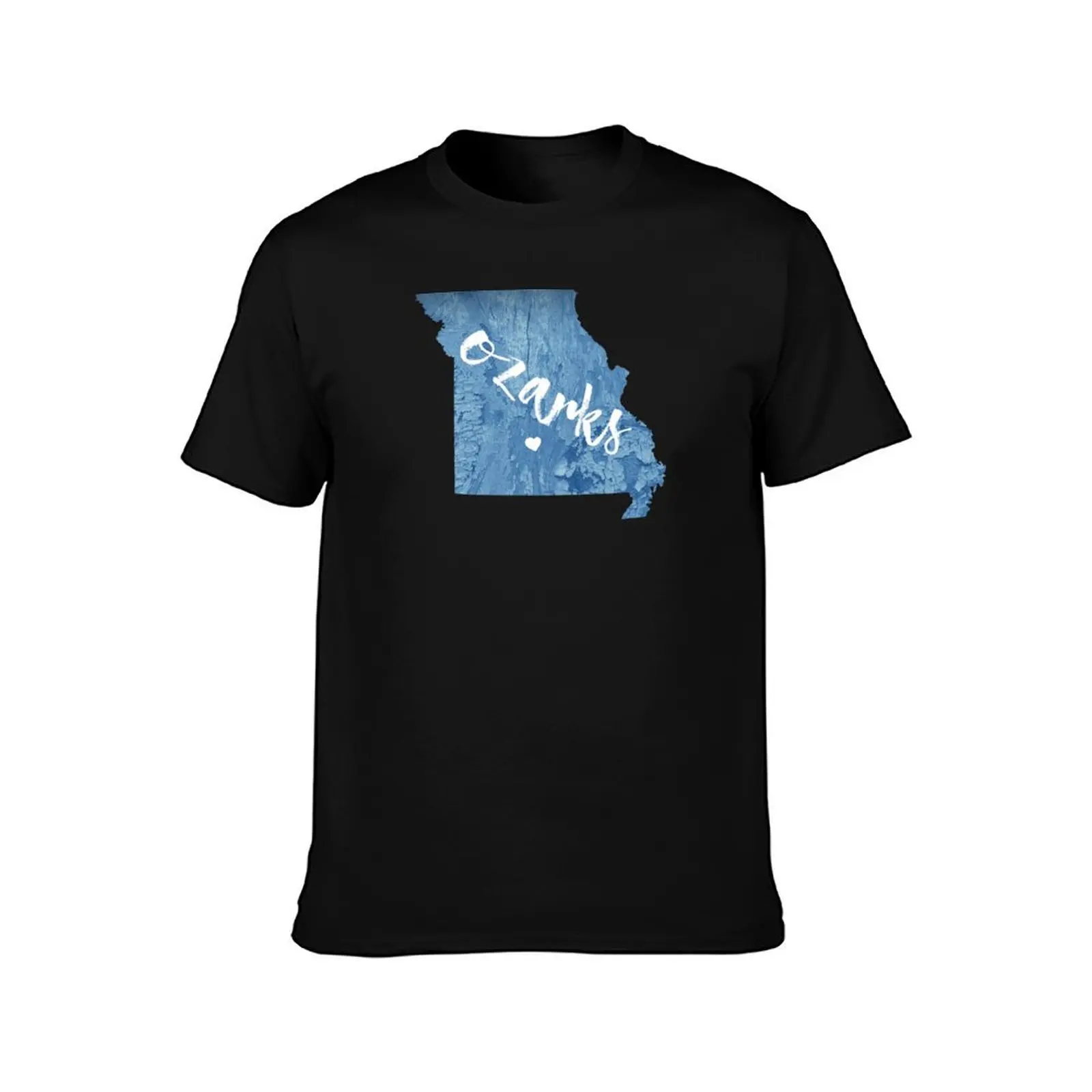 Ozarks Missouri Wood Grain T-Shirt Summer Casual Cotton Tee Oversized Streetwear Tops Vintage Graphic Print 100% Cotton