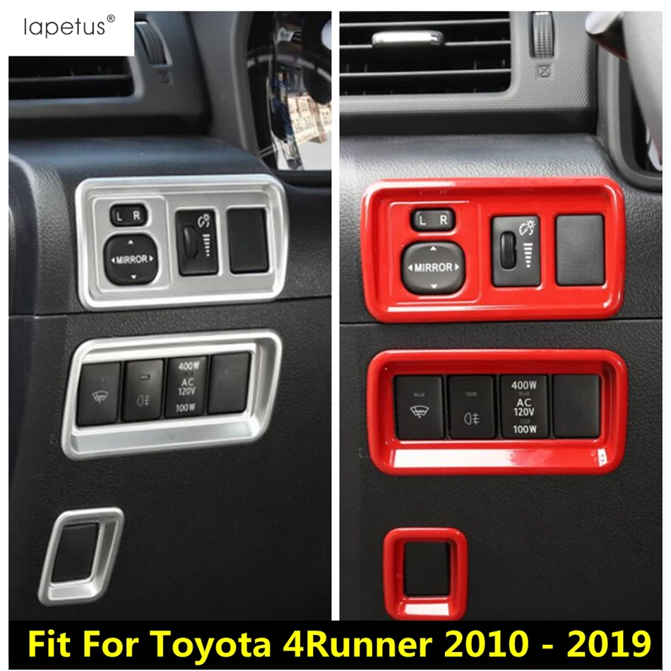 

ABS Rearview Mirror Button Adjustment Switch Frame Decoration Cover Trim Interior Accessories Fit For Toyota 4Runner 2010 - 2019