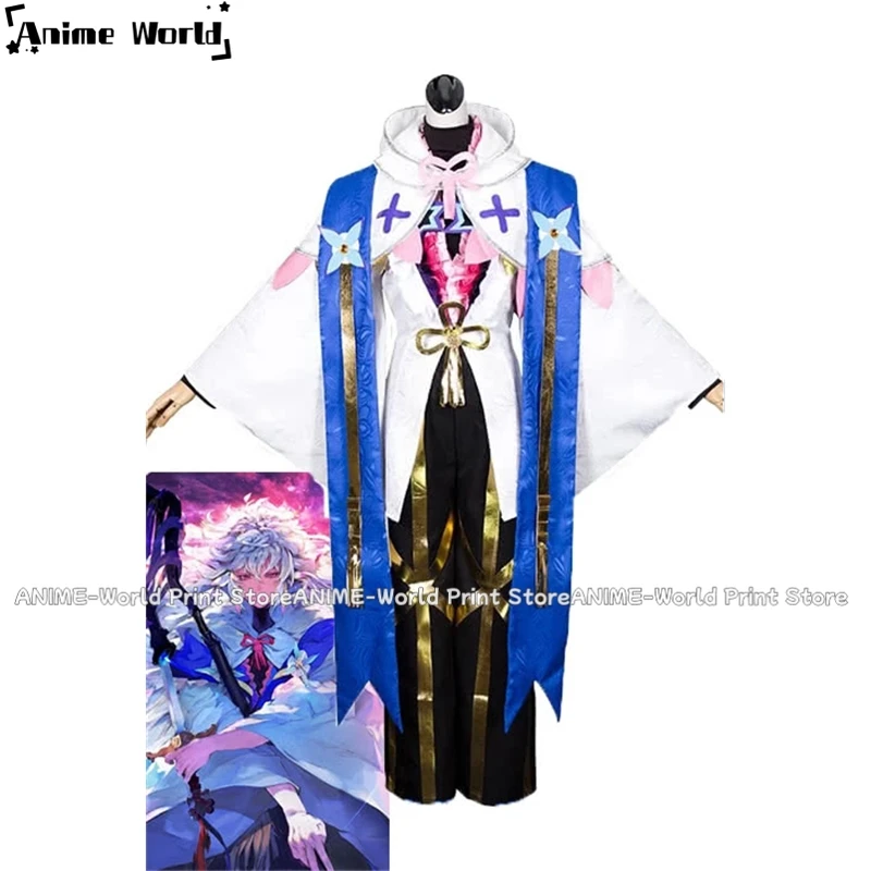 《Custom Size》Anime Fate/Grand Order Merlin Magus of Flowers Anime Cosplay Costumes Halloween Costumes