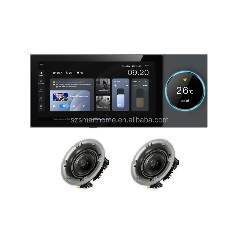 

6 Inch Smart Control Panel with Rotary Button Control Percentage Devices Touch Central Control Panel Zigbee Gateway All in One