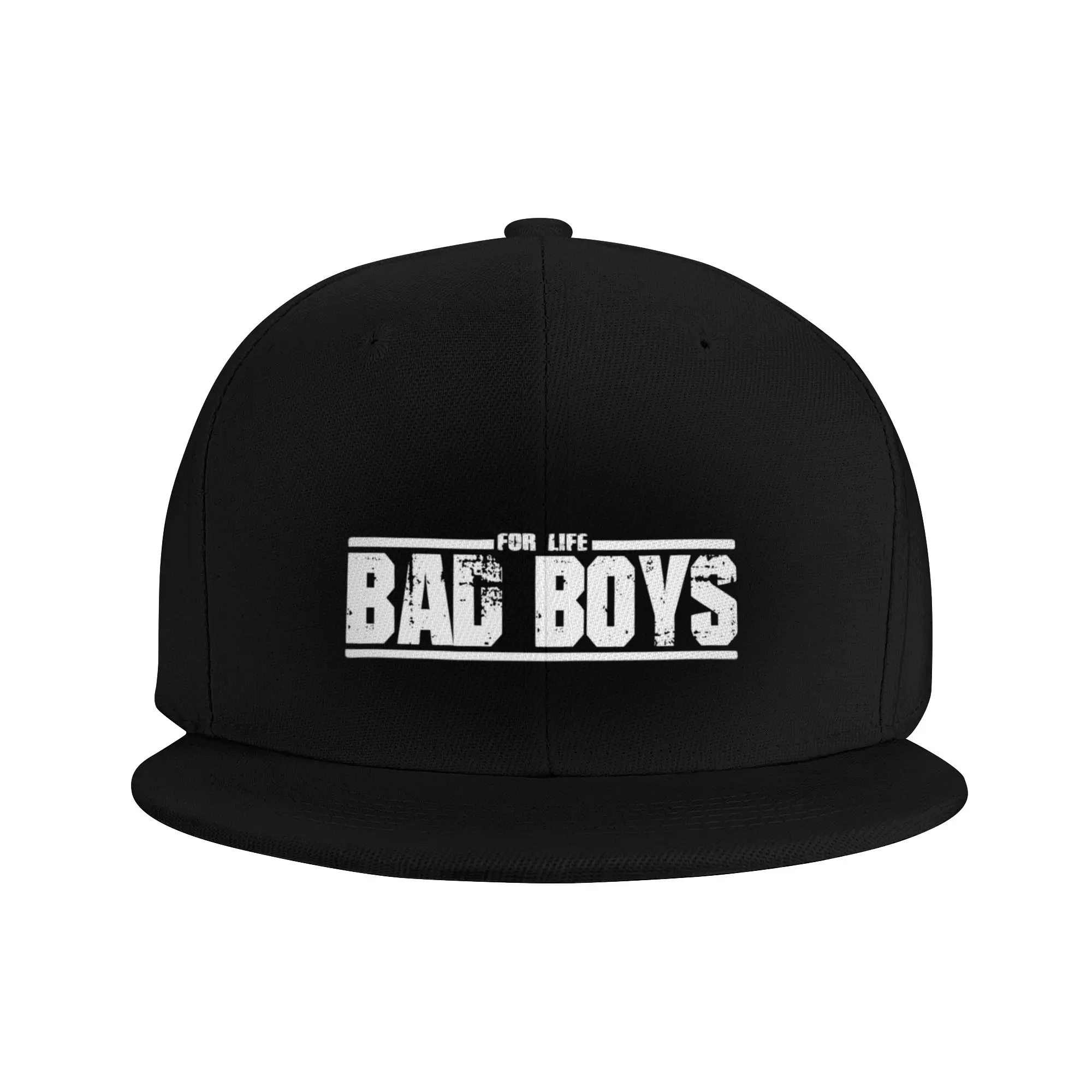 Fashion Bad Boys For Live - White Logo Flat Brim Sun Hat  Sports And Fitness Golf Hat Man