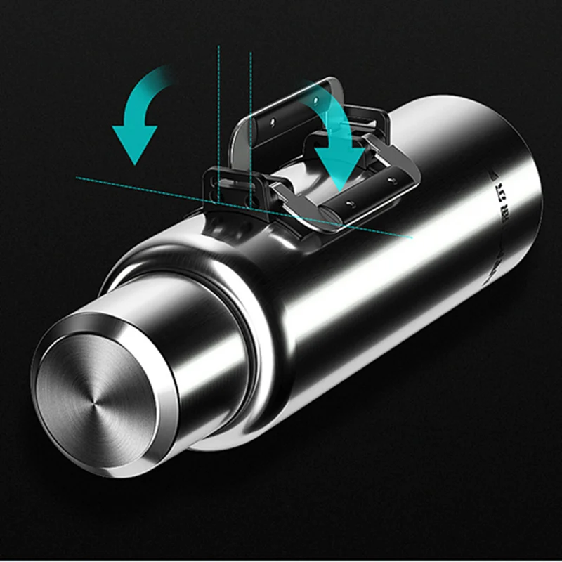 

2500ML 316 Stainless Steel Vaccum Insulated Water Bottle For Tea Portable Handle Thermos Bottle With Tea Infuser Keep Hot/Cold