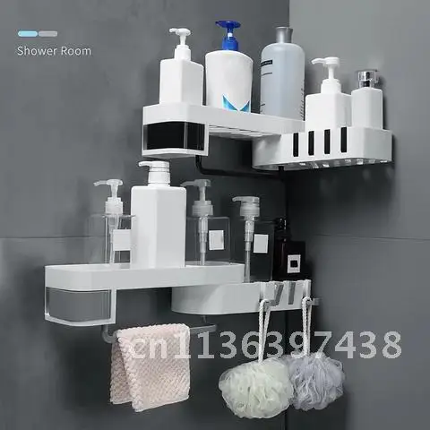 

Угловой Держатель для шампуня, полка для ванной комнаты, кухонный стеллаж для хранения, настенный держатель, экономия места, органайзер для беспорядка и душа, бытовые предметы