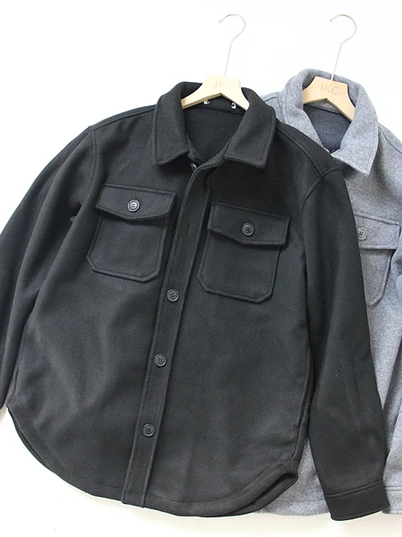 

Шерстяное пальто Thiened, повседневное, на одной пуговице, однотонное, с отложным воротником, свободного кроя, молодежный тренд