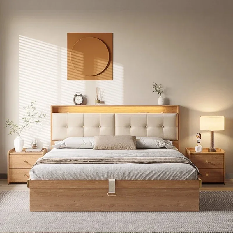 

#for180x200cm Modern King SizeBed Modern Nordic CompleteRoom OrganizerFurniture Cabinet Bed Bases Andbed Frames Headboard Luxury
