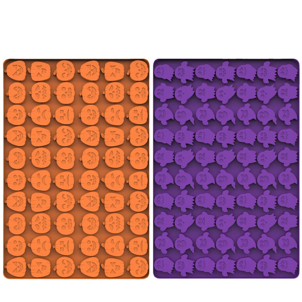 

Форма для призрака на Хэллоуин со скребком - высококачественная силиконовая форма для конфет для праздничных закусок и украшений, форма для выпечки шоколада «сделай сам»