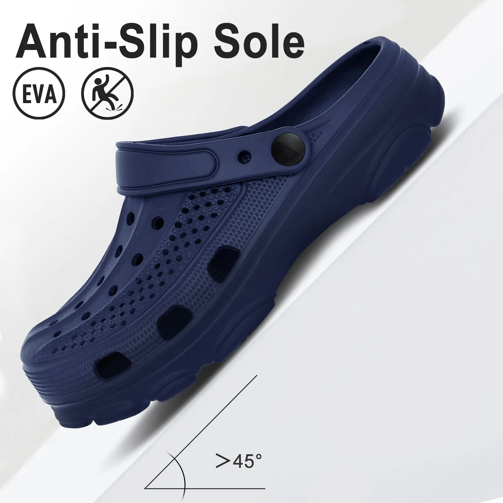 Litfun-zuecos de EVA para hombre, zapatos ligeros con agujeros para jardín, sandalias de playa para exteriores, zapatos de baño para el hogar,