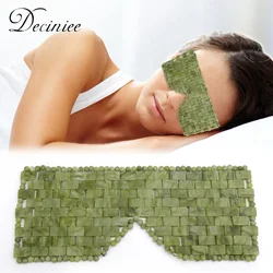 Masque pour les yeux en jade naturel Thérapie par le froid Masques de jade Masque pour les yeux de sommeil rafraîchissant Soulagement du visage SPA Couvre-yeux Anti-vieillissement Poches avec les yeux bandés Beauté Out