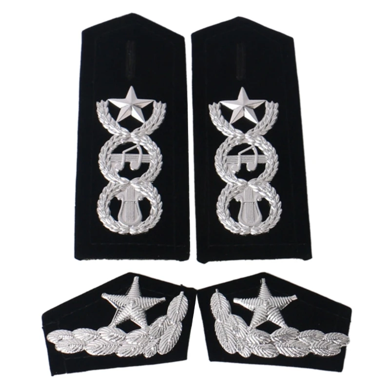 2PCS Shoudler Epaulets ชุด Epaulets Shouler บอร์ดสำหรับ Professional ชุดคอสเพลย์ปาร์ตี้ Props