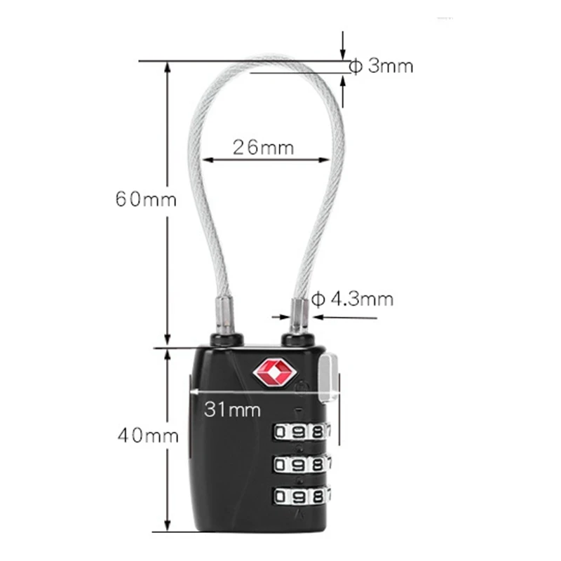 EGFirtor TSA Customs Code Lock Smart Electronic Lock for Travel Luggage Password Changeable Lock Contrast Color Design Padlock