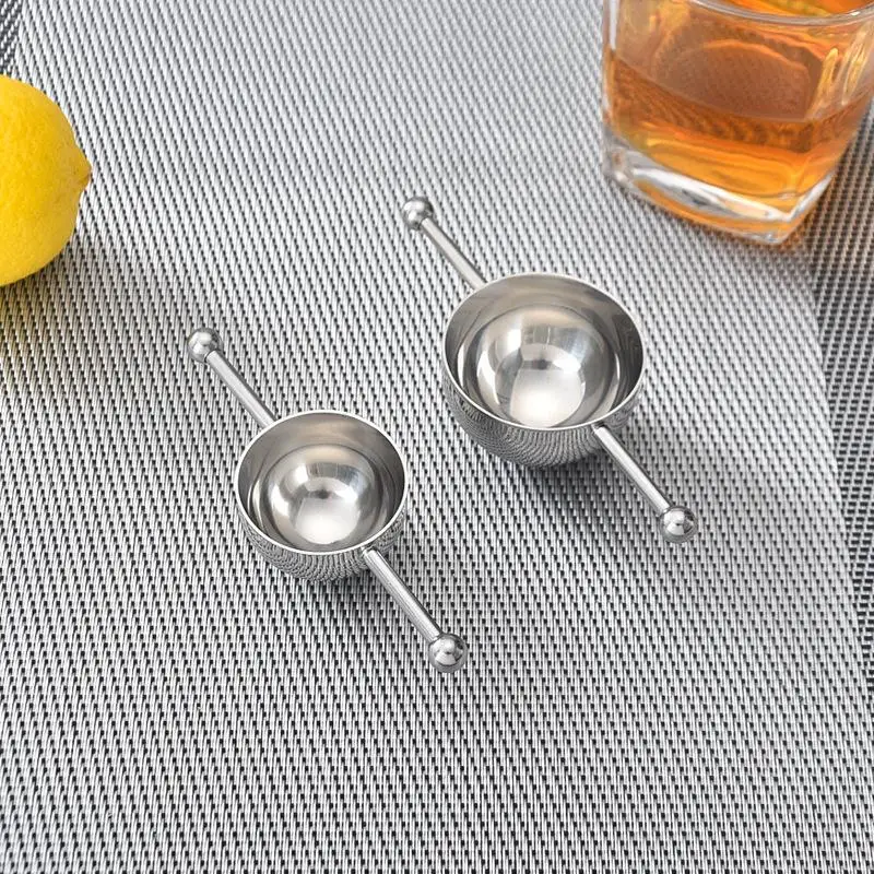 New Sale 15/30ML Stainless Steel Cocktail Jigger For Precise Liquor Mixing Double Beads Measuring Cup Practical Bartenders Tool