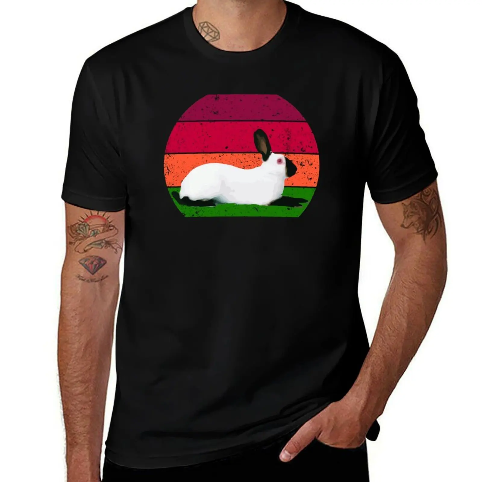 Camiseta con diseño de conejo del Himalaya, estilo retro, color chocolate, Himi Bunny, divertido conejo de California, para amantes de los conejos, regalos para el día de Pascua
