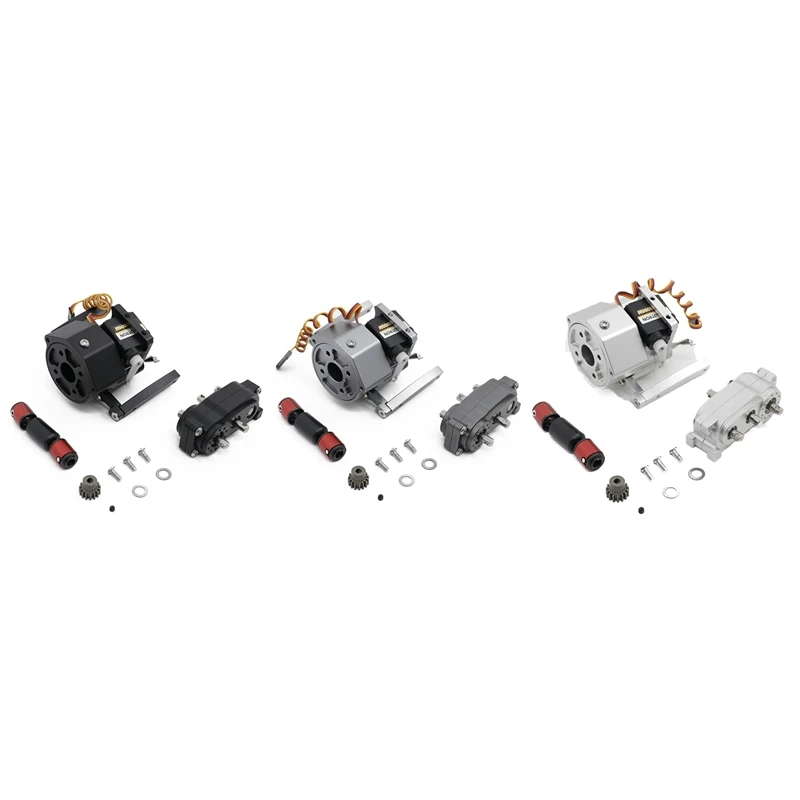 Front Motor Prefixal Gearbox Shiftable, Transferência Case Set, 1:10 RC Crawler Car, Axial SCX10 e SCX10 II Atualizar Peças