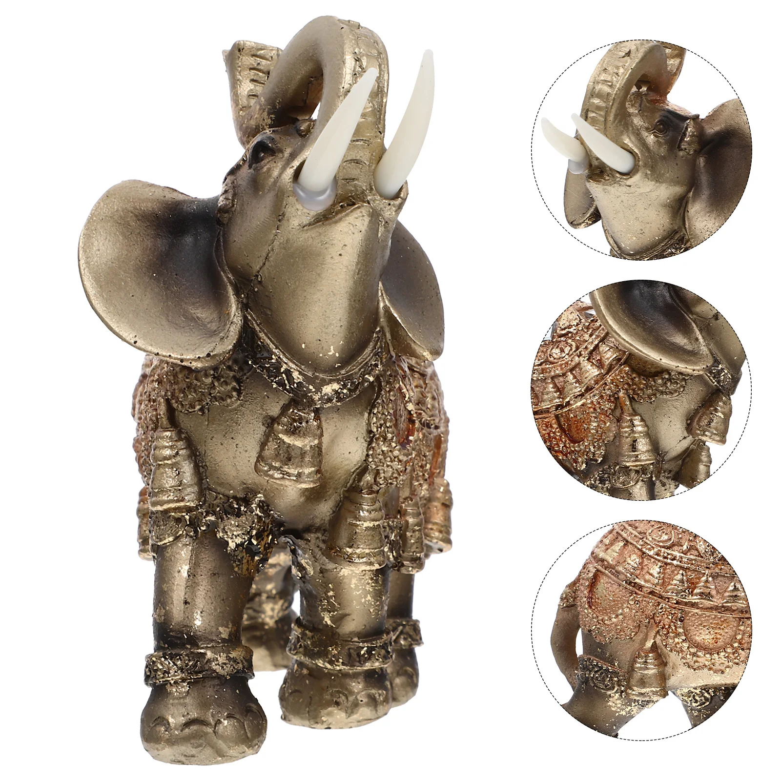 

Resin Elephant Adornment Style Creative Treasure Decoration Indoor Tabletop Ornament Wealth Prosperity