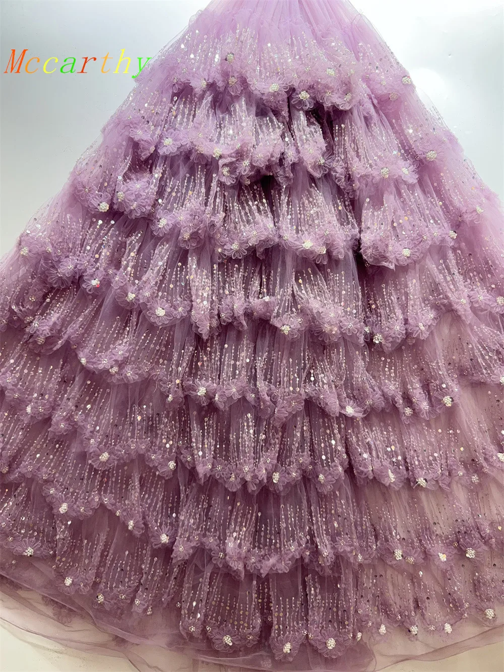 

Африканское 3D-кружево с цветочным узором и бисером, французская нигерийская роскошная ткань с пайетками для свадебных и праздничных платьев, материал 2026 года