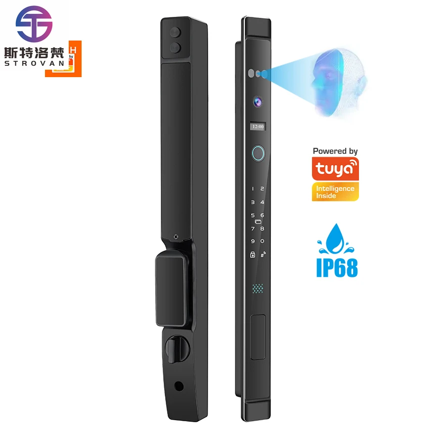 

STLF App-Controlled Smart Swing Door Lock Automatic Tuya Digital 3D Face Recognition Waterproof IP 68 Sliding Key Password