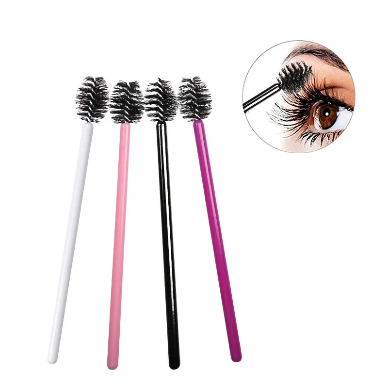 Brand100pcs Mini brosse à cils jetable peigne Mascara baguettes Extension de cils applicateur individuel outils de beauté pour femmes