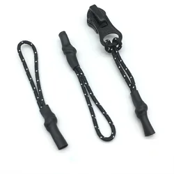 10pcs Zipper Pullers Black Heat Shrink Tubing Zipper Pullers Backpack Clothes Durable Simple Zipper Accessories