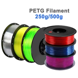 Filamento de impresora 3D PETG, Material de buena dureza, consumibles de impresión 3D, sublimación, 1,75mm, 500g/250g