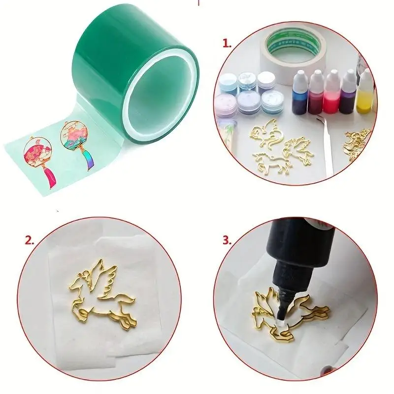 5m Beechip Papierband für Metallrahmenboden, Schmuck, DIY-Anhänger, UV-Harz, hohe Klebkraft – Detail 3