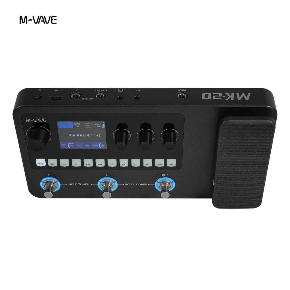 M-VAVE MK-20 Professional Multi-Effects Pedal Board, All-in-One