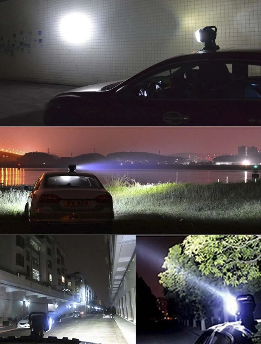 White Black Marine LED Search Light 60W Remote Control LED Spotlight For Truck Off-road 4X4 Boat