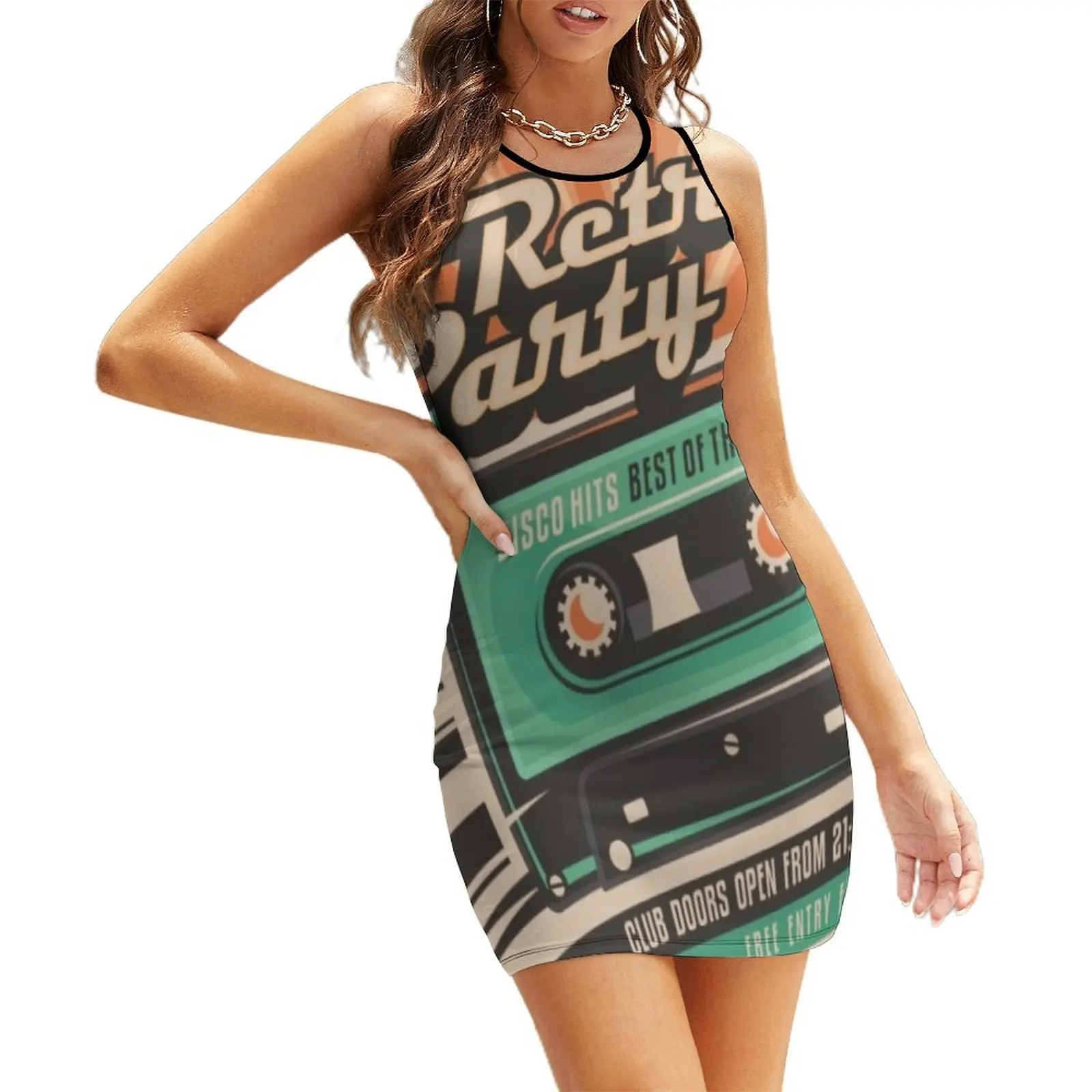 

Retro party Sleeveless Sundress women clothes summer dresses ladies 2025 clothing women summer 2025 Women's evening dress