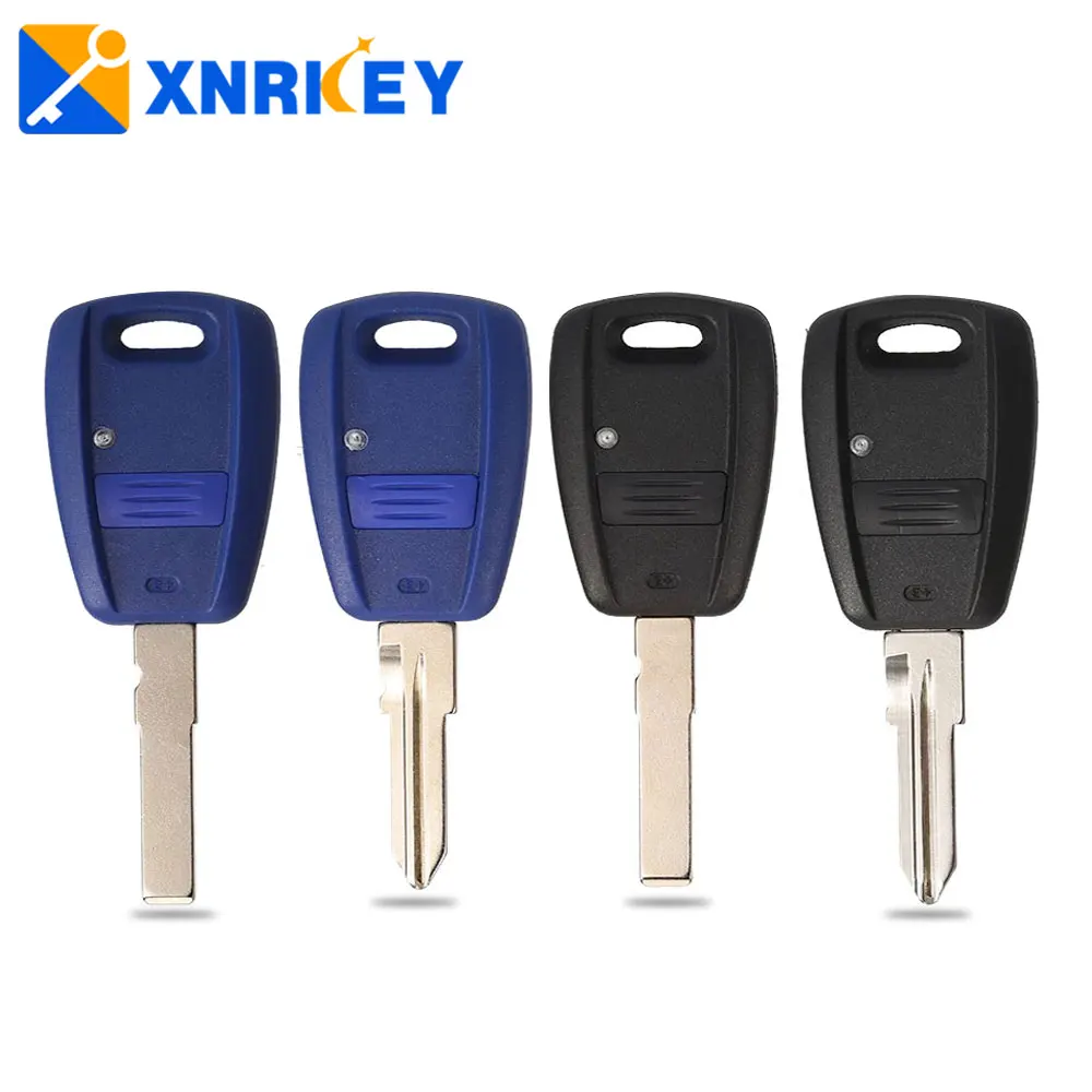 

XNRKEY for Fiat Punto Doblo Bravo Blue/Black Remote Key Case Fob Shell 1 Button Replacement Housing Case SIP22/GT15R Blade