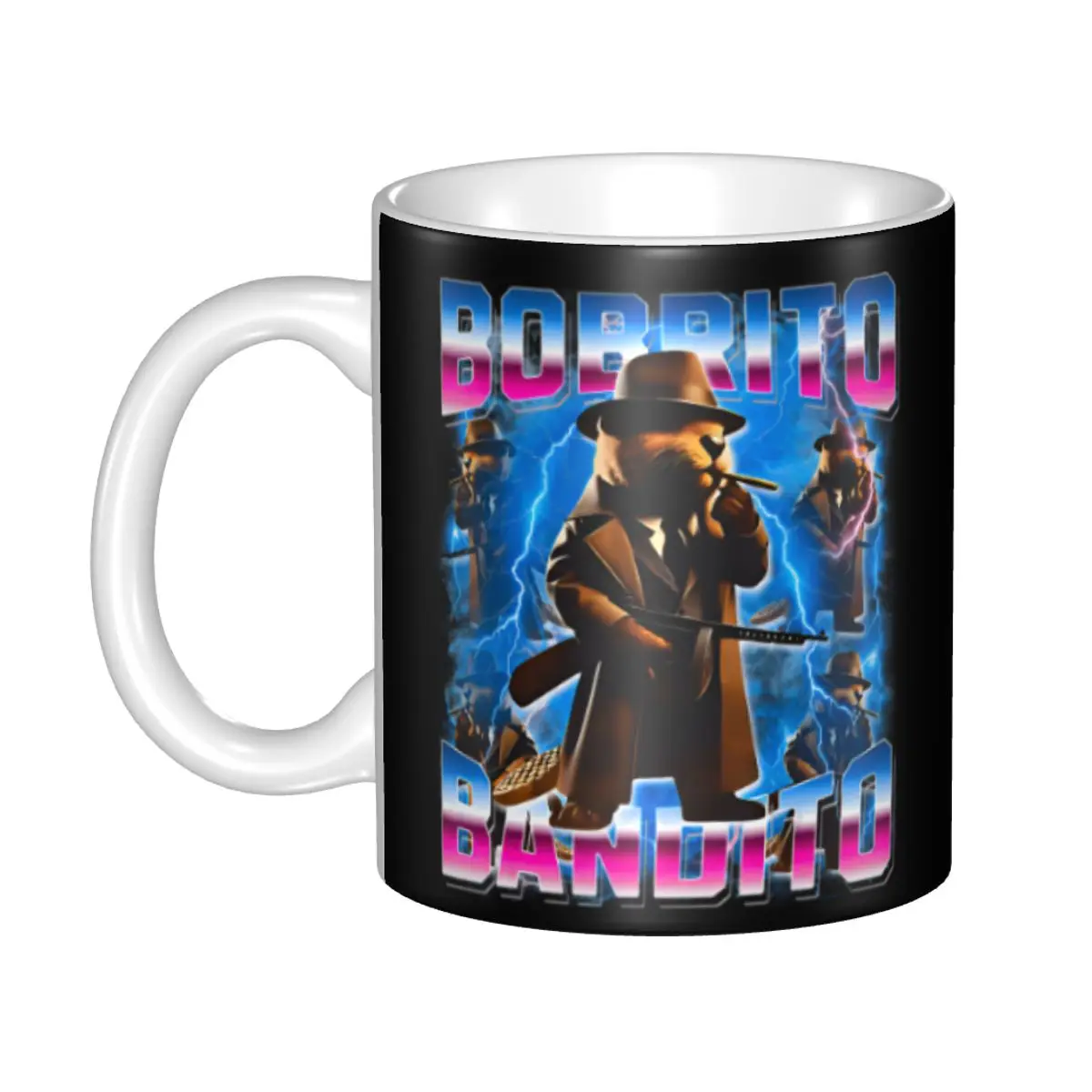 DIY شخصيات الدماغ الإيطالية مضحك ميمي أكواب السيراميك مخصص فنجان القهوة الإبداعية هدية