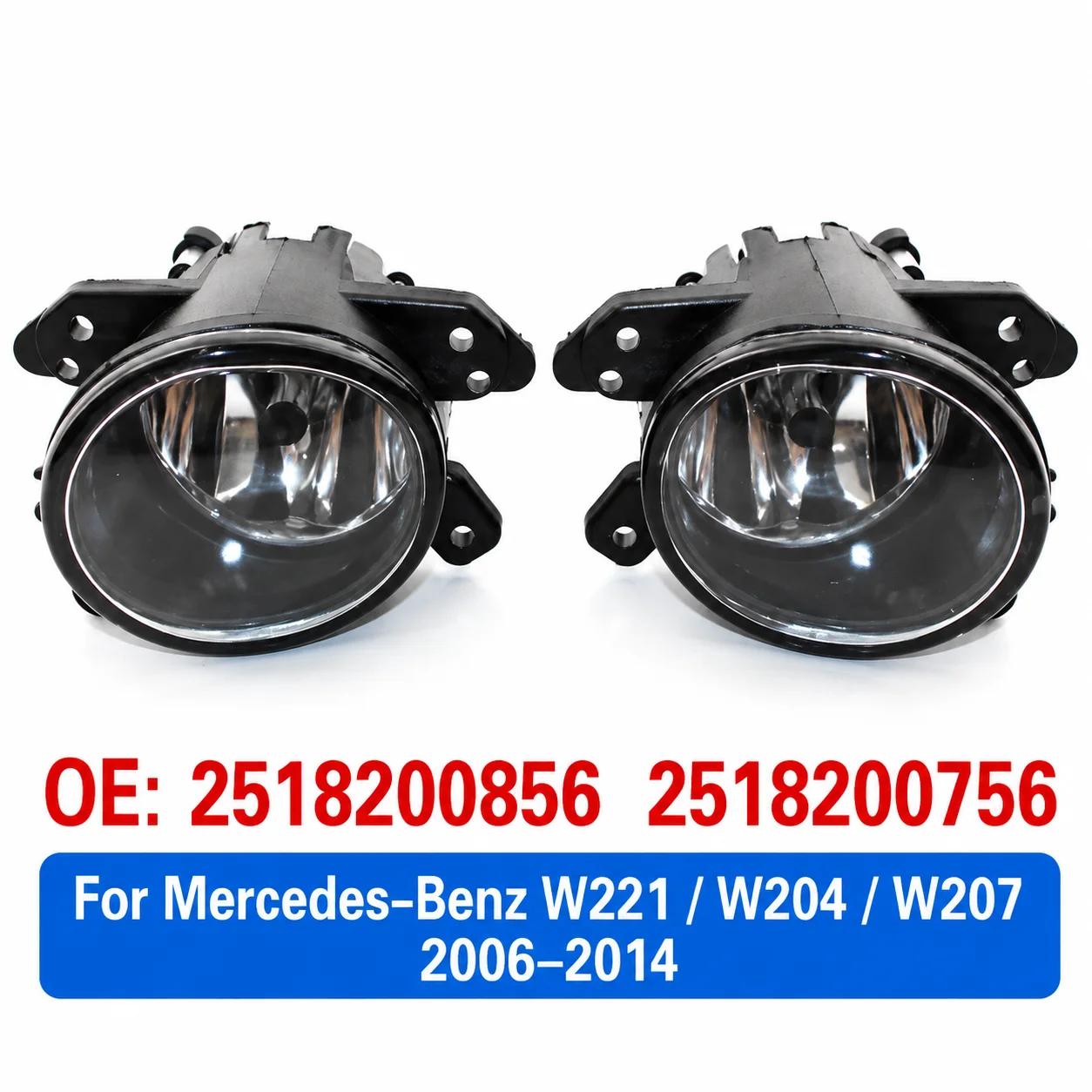 For Mercedes Benz C ML GL Class X164 W164 W204 Fog Lamp Assembly Front Bumper Anti Fog Light 2518200756 2518200856