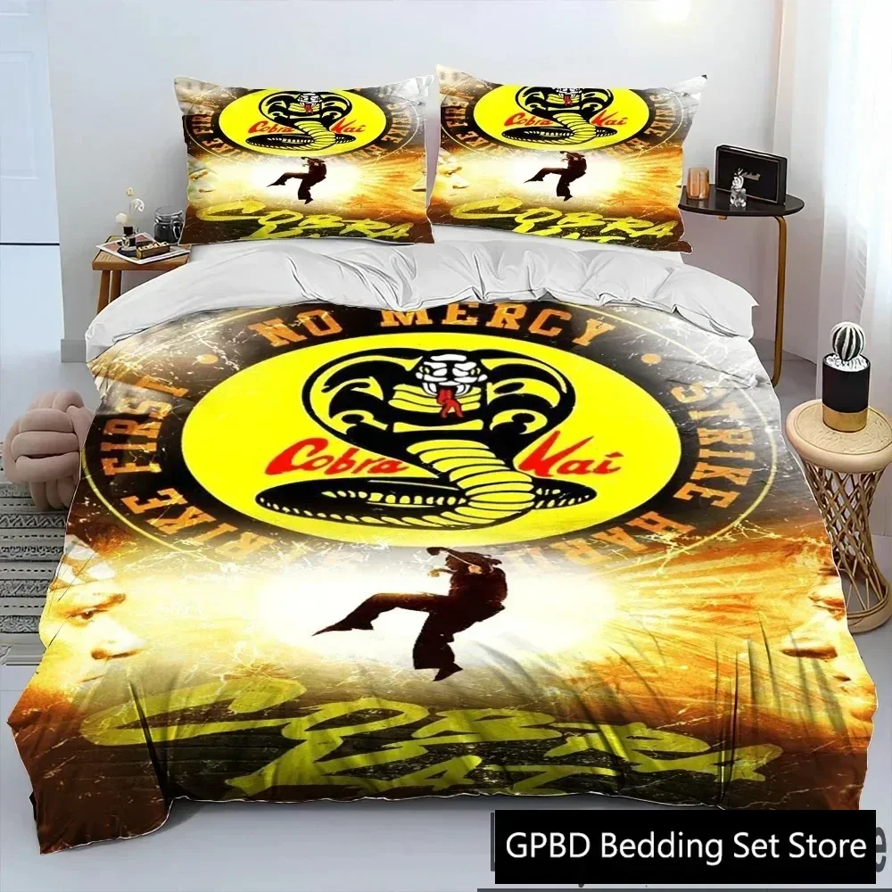 3D Cobra Kai Amanda TV Karate Comforter Bedding Set,Duvet Cover Bed Set Quilt Cover Pillowcase,King Queen Size Bedding Set kids