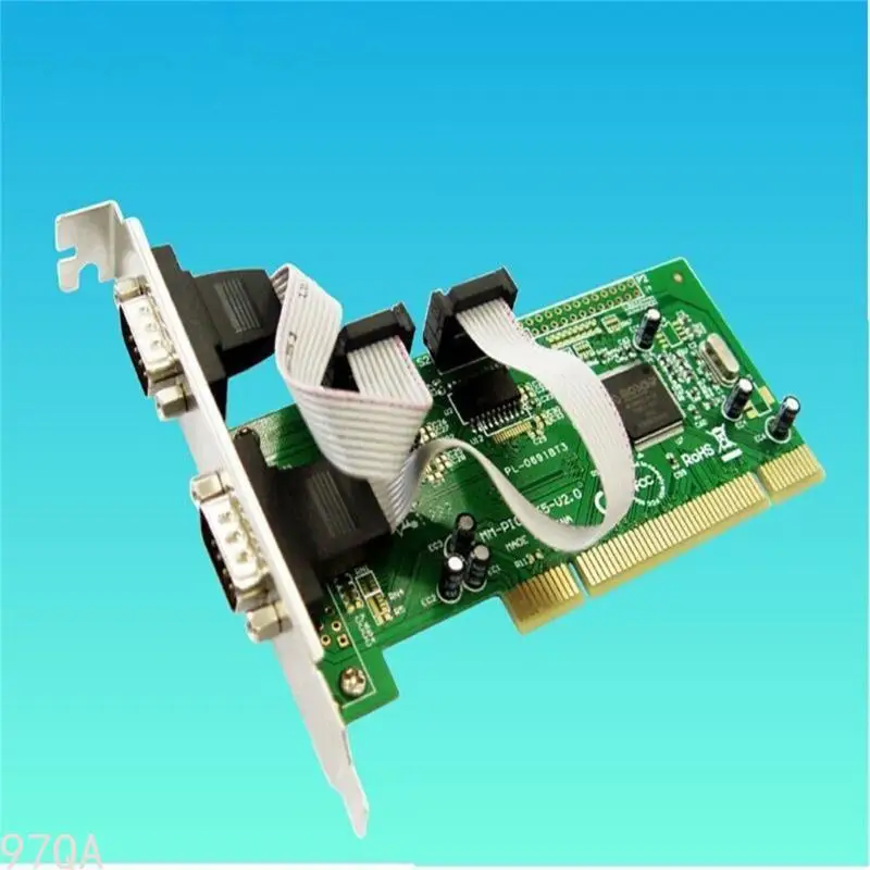 

97qa Chip MCS9865 2 Port Industrial DB9 Com RS232 PCIe Двойная серийная карта расширения