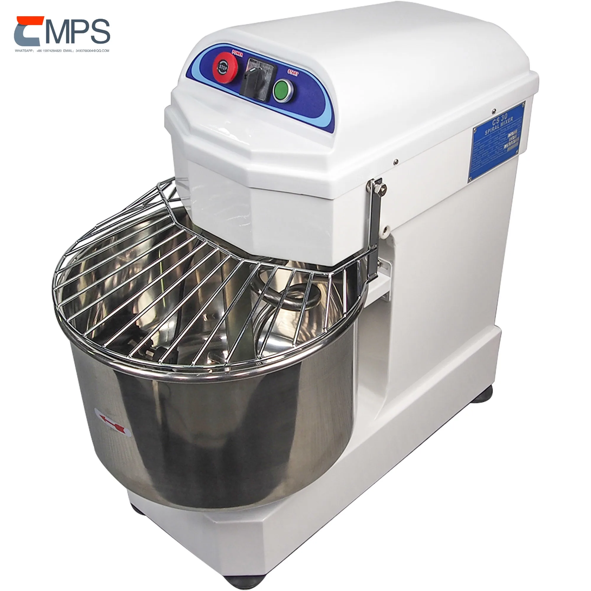 

Commercial Dough Mixer, Heavy Duty Business Kneading Machine for Bread Spiral Dough Mixing