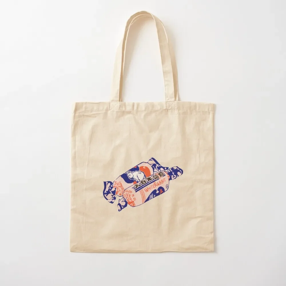 White Rabbit candy Tote Bag large tote shopper women canvas Eco canvas Canvas