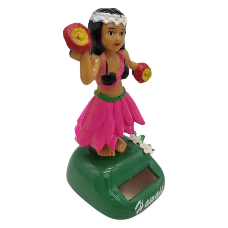 Shaking Hawaii Girl Dancing Doll Solar Dancing Figure Auto Interior Dashboard Decoration For Home Desktop Decoration