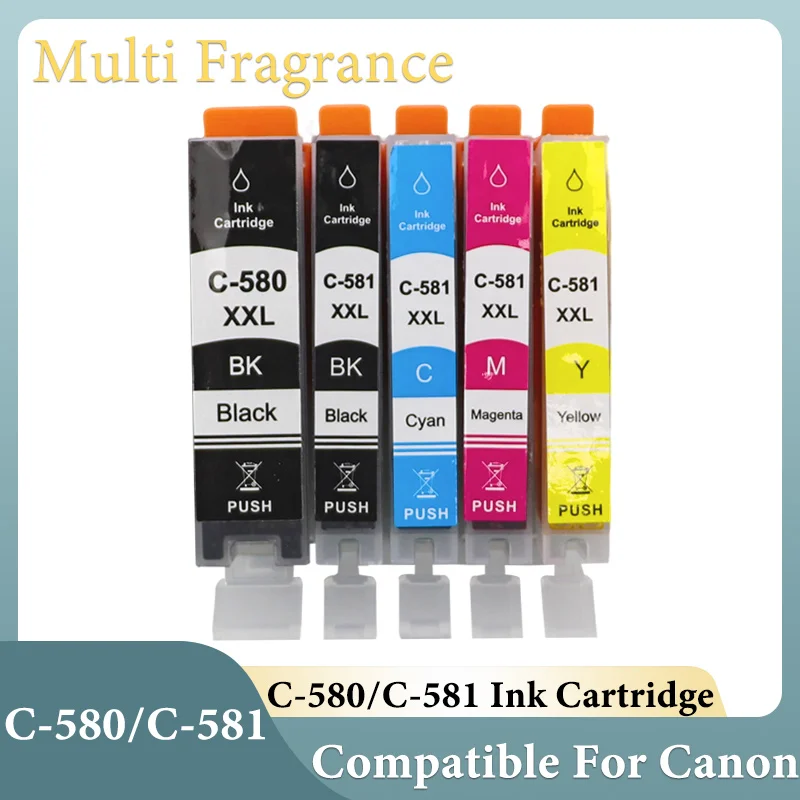 

1 шт./компл. картридж C-580XXL/C-581XXL, совместимый с принтером Canon Pixma TS705 TR7550 TR8550 TS6150 TS6250 TS8150 TS8250 6350